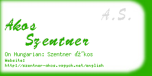 akos szentner business card